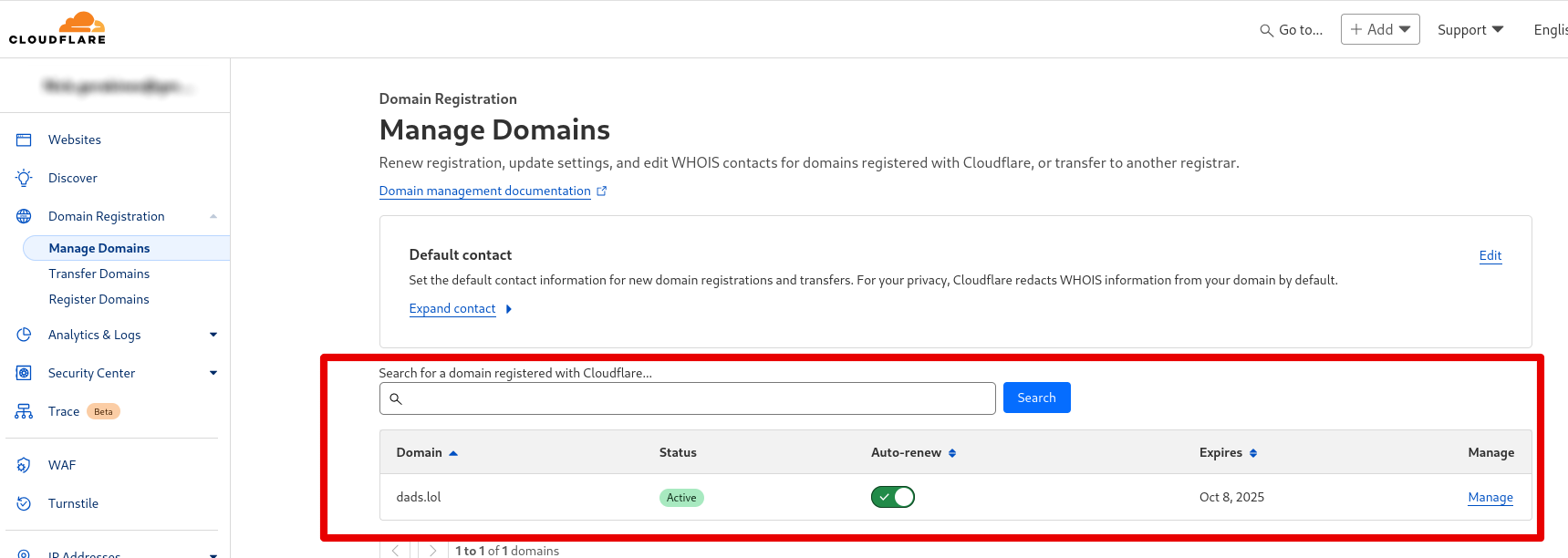 Cloudflare Domains List