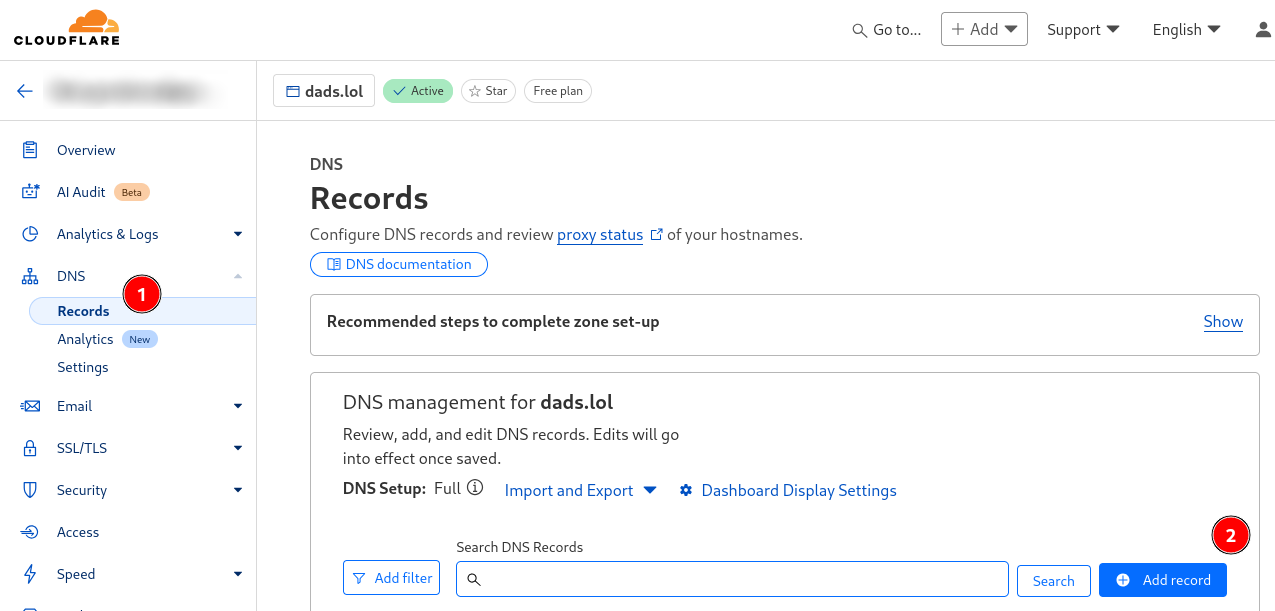 DIY Cloudflare create DNS record part 1